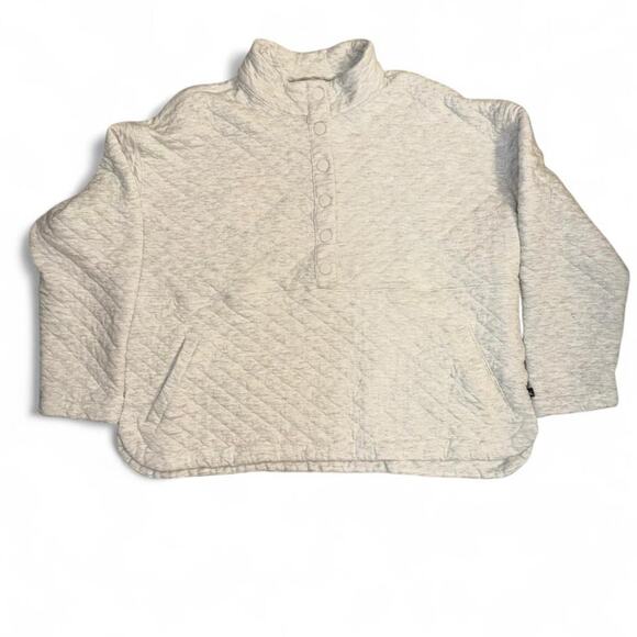 rare vtg eddie bauer quilted quarter zip preppy sporty - Picture 2 of 7